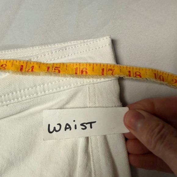 Bill Blass Mom High Rise Jeans White Denim Y2K Preppy Straight Leg Size 18 - Picture 6 of 10